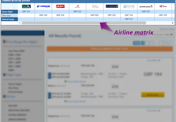 Airline Matrix