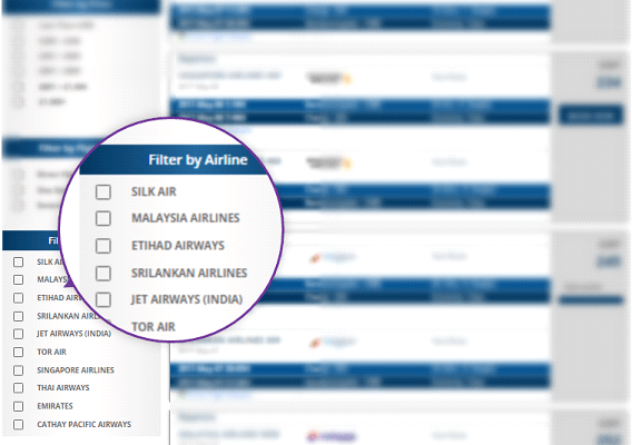 Filter by Airline