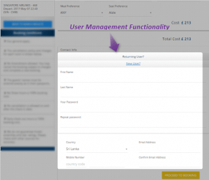 User management functionality